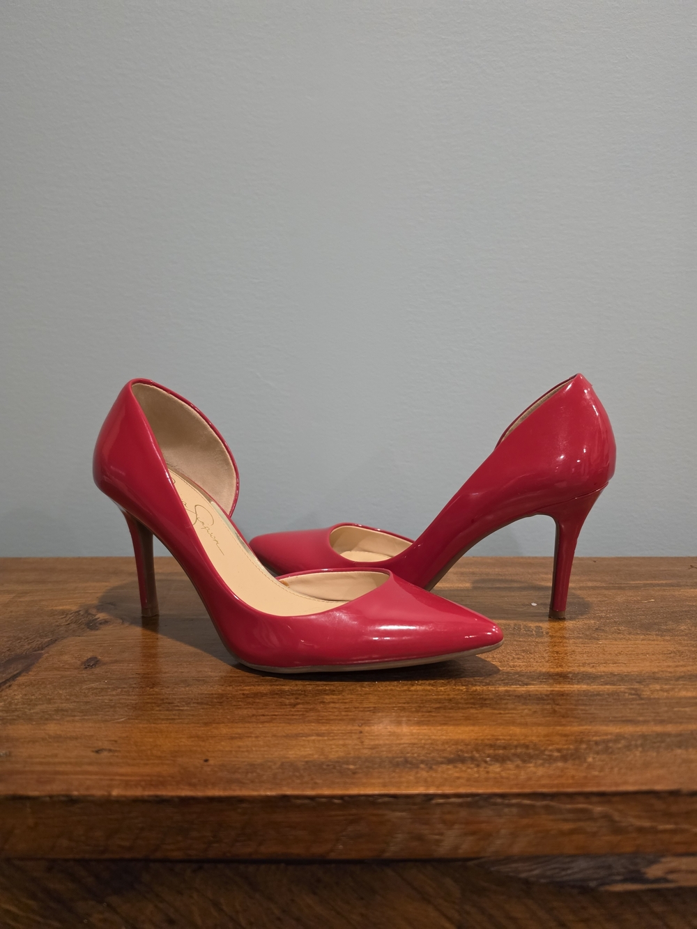 Jessica Simpson Red Patent Pointed-Toe Pumps